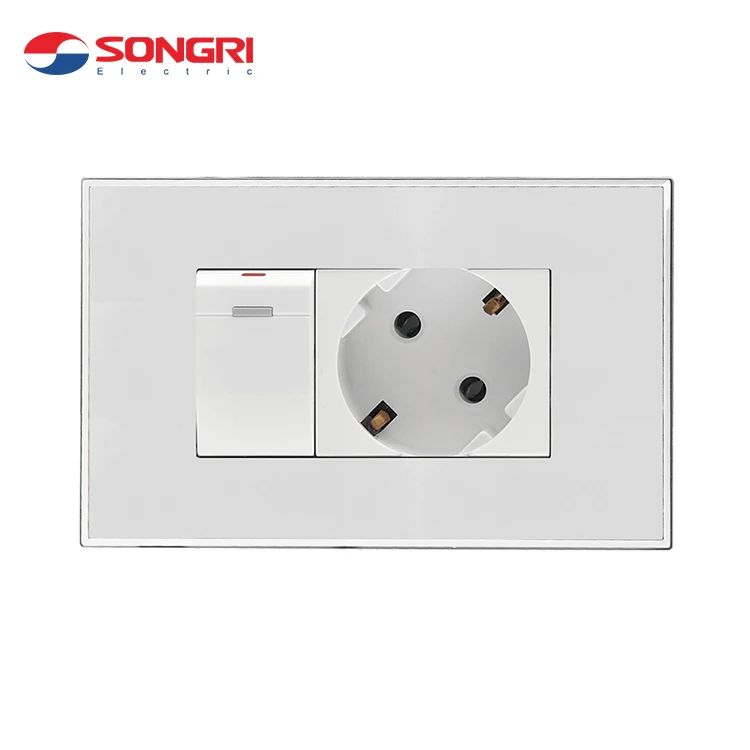 
Songri Brand European Standard UK Black Color Home 3 Gang 1 Way Light Switch 