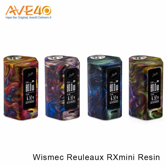 Ave40 Новое Прибытие 80 Вт ТК Коробка Мод Wismec Reuleaux RXmini Смолы