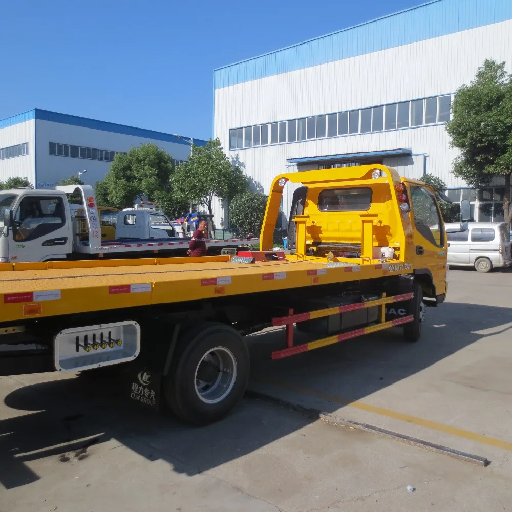 JAC 4X2 chassis light duty flatbed wrecker towing truck