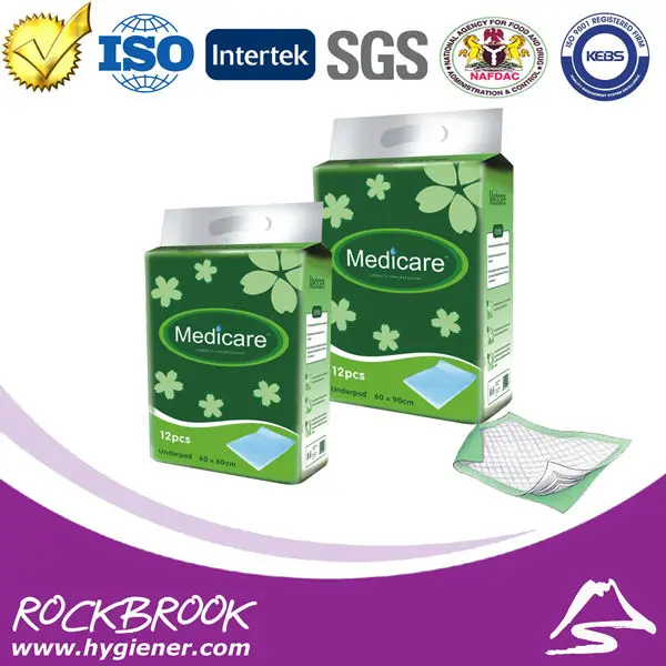 абсорбирующие недержание взрослых медицинские кормящих одноразовые больничной койке прокладка