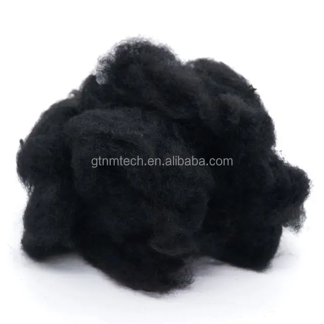 
Dark Black Color Polyester Staple Fiber for Black Geotextile Polyester Staple Fiber 