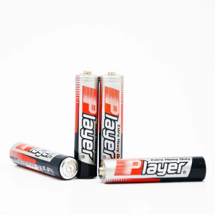 Zinc Carbon AAA R03 UM-4 Dry Batteries for Clock 4 Pcs/Insert Card R Player