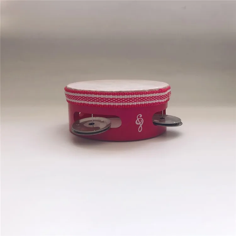 China wholesaler importer exporter Tambourine instruments Fake Sheepskin plastic tambourine With Color