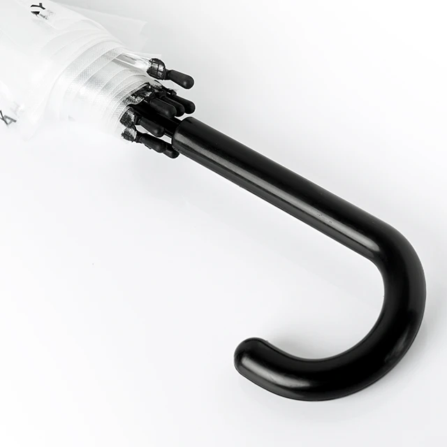 23'8ribs waterproof transparent plastic folding umbrella