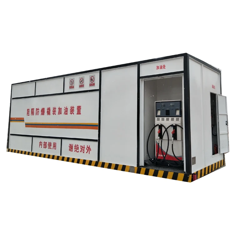 propan gas equip container containerized mini mobile portable fuel station for sale