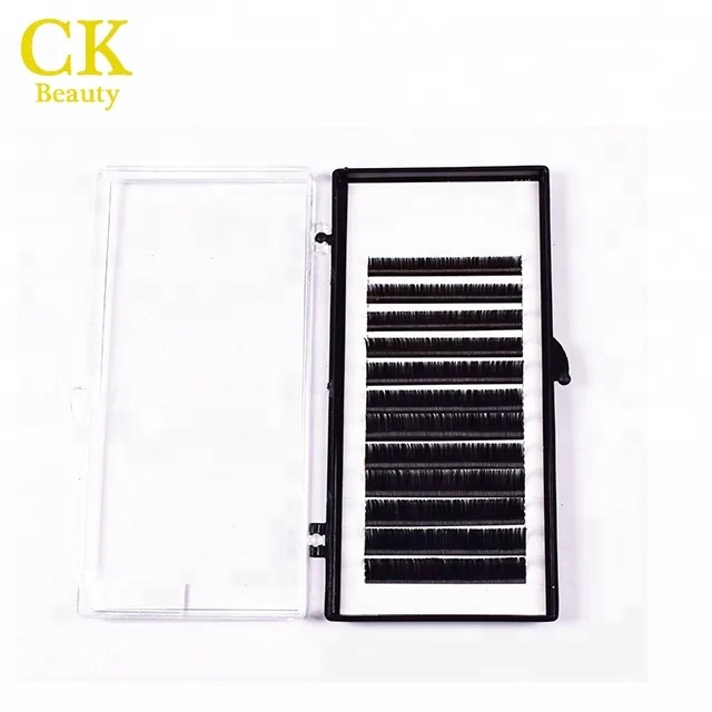
CK beauty eyelashes 100% handmade soft silk volume eyelashes extension matte black mink eyelashes extension 