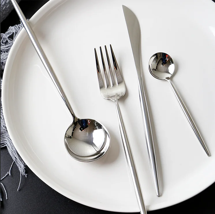 
Luxurious Stainless Steel 304 Cutlery for Flatware Kitchen Tableware Fork Knife Spoon Set Manufacturer 