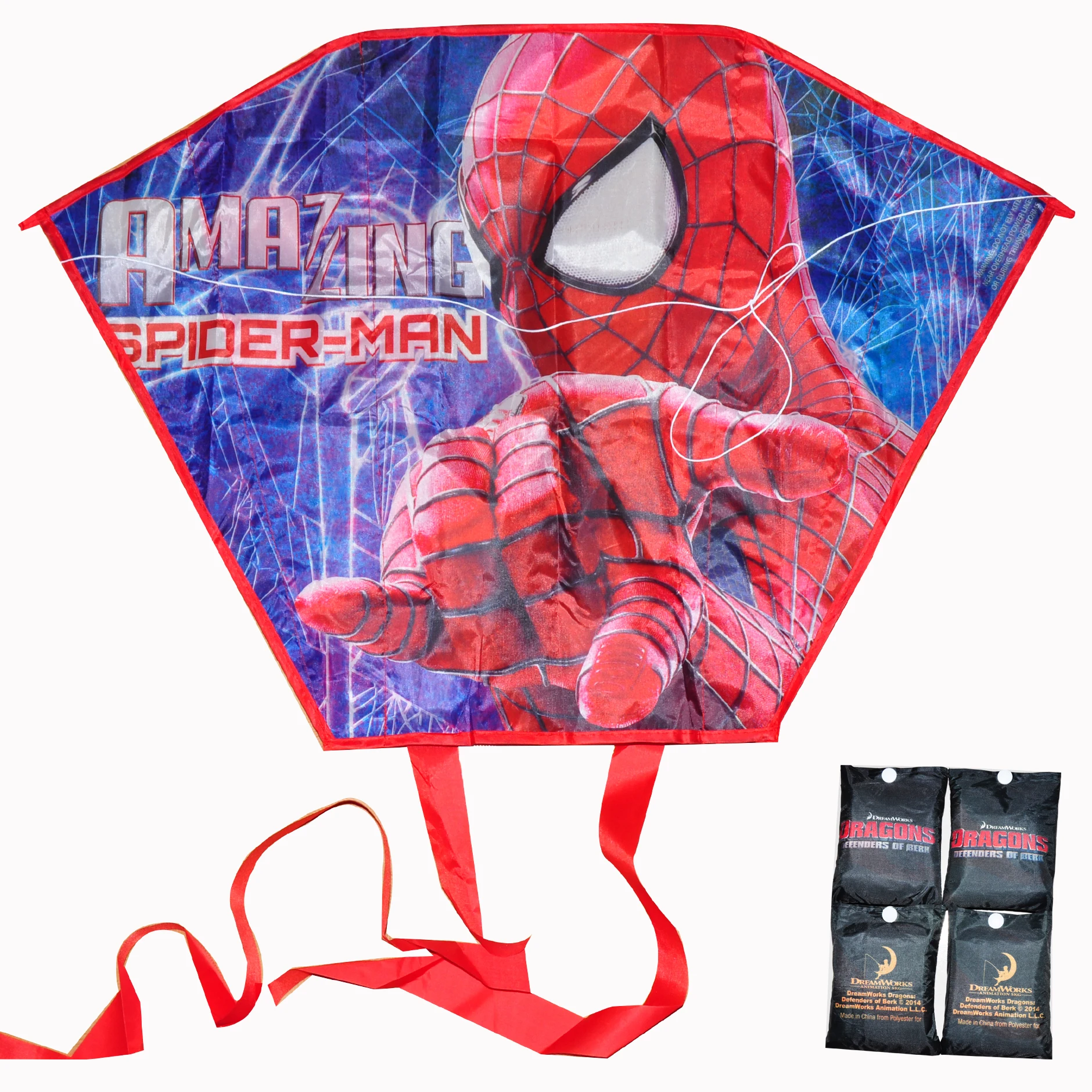 Promotional spider kite foldable pocket Mini Kites for kids