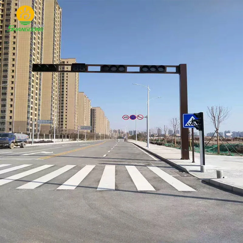 
Octagonal hot dip galvanized tube steel traffic signal light pole 