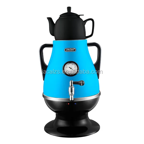 New domestic appliance GL-T25A electric turkish tea kettle samovar with patent temperature & porcelain tea warming pot