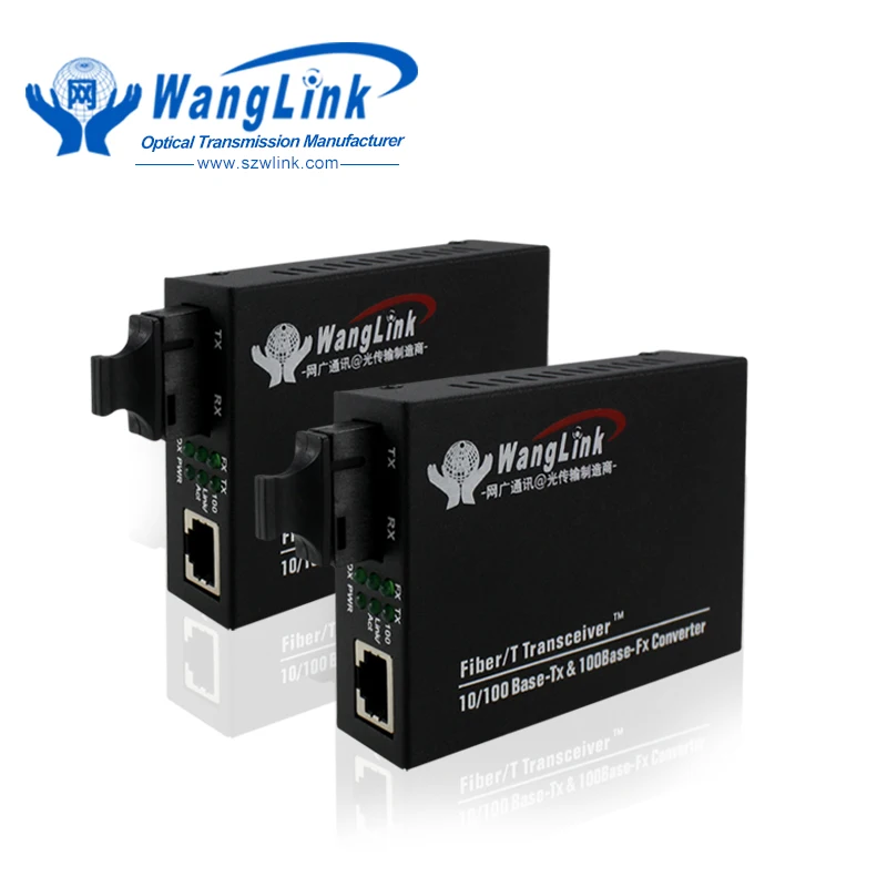 Волокна sc порт 1 порт RJ45 Ethernet оптический media converter 10/100/1000 Мбит/с 20 км 1310nm одномодовый трансивер оптико