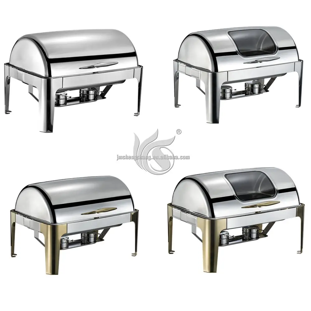High Quality roll top heating chafing dish buffet food warmer stainless steel restaurant kitchen equipment