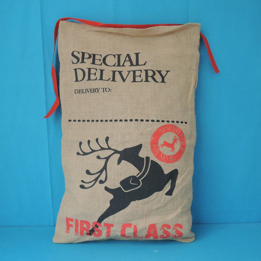 wholesale burlap santa sack