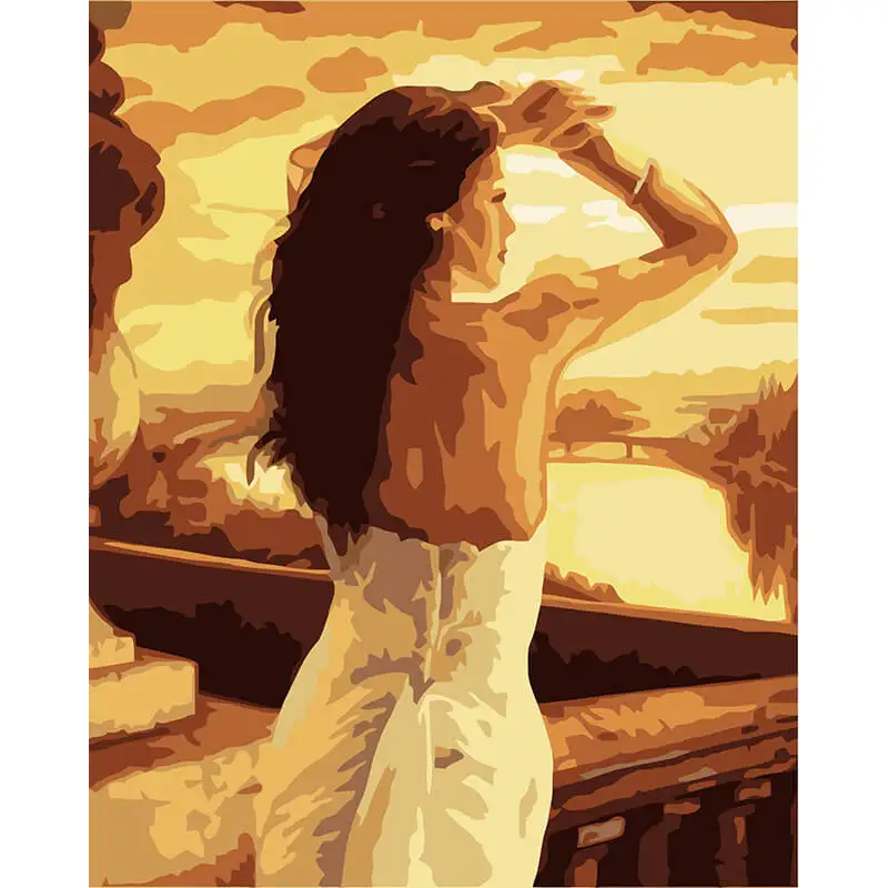 royaldream custom diy beautiful girl oil painting by numbers for living room