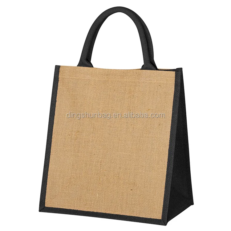 
China wholesale fashion cheap cosmetic Jute tote durable gift bag 