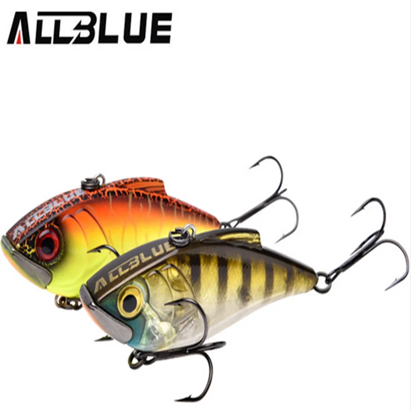ALLBLUE Lipless 17.2g 70mm Crankbait Sinking VIB Lure Vibration Hard Plastic Bait Winter Ice Lure Fishing