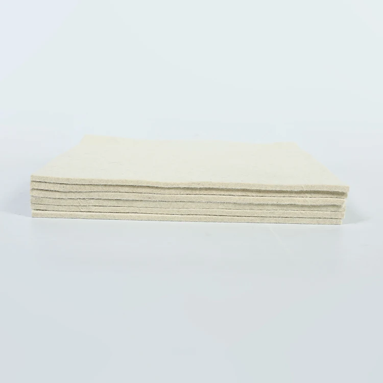 
raw material white sheep wool heat resistant felt price 