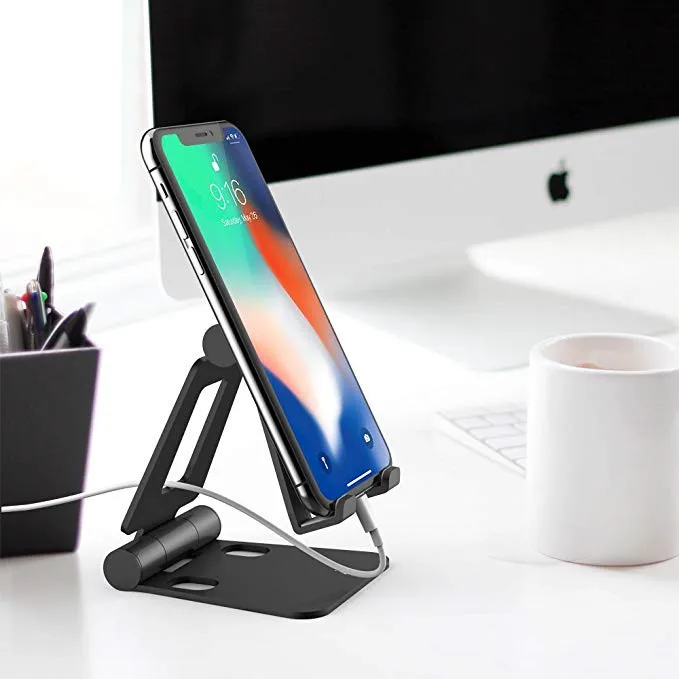 Amazon dropship aluminum Cell Phone Desk holder foldable stand for tablet