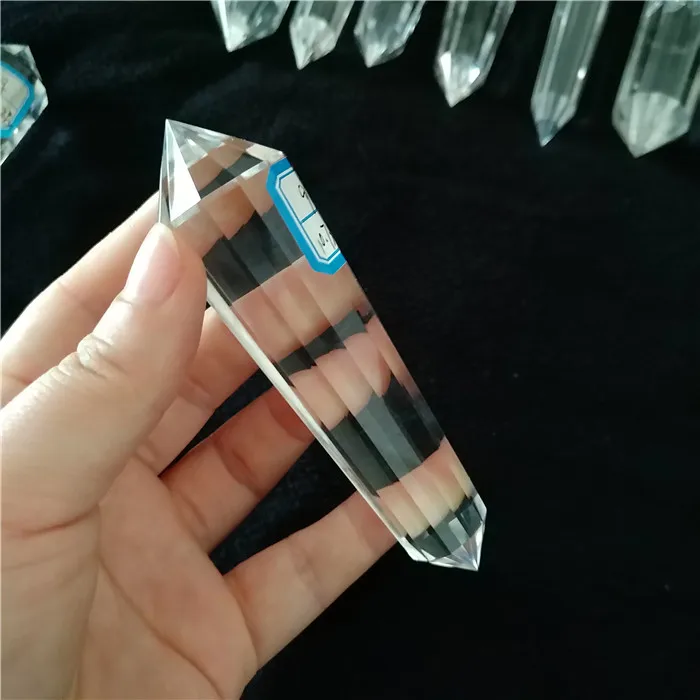 24sides transparent clear quartz crystal point vogel healing wands