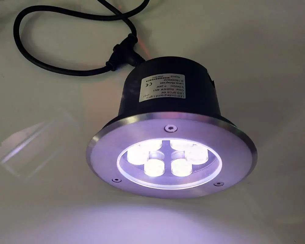 304 Stainless Steel IP67 Waterproof 18W RGB Led Underground Light DMX/WIFI/RF Control