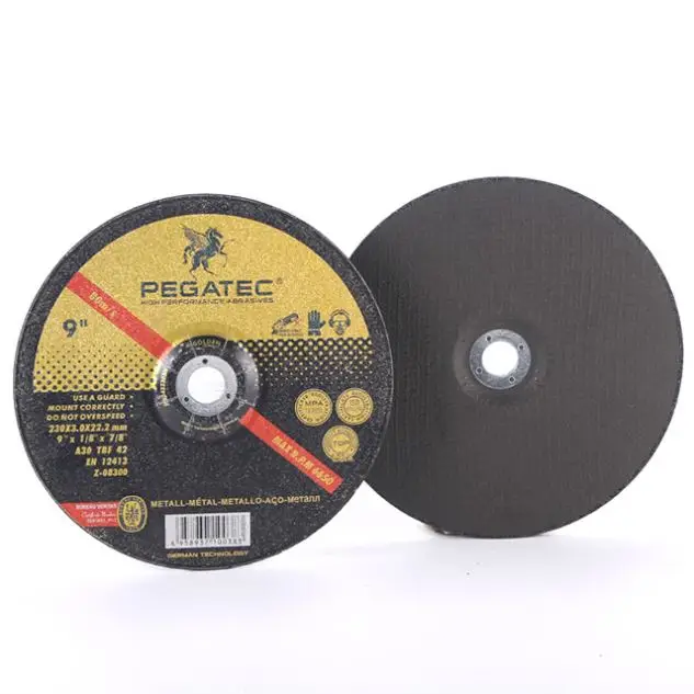 230X3X22.2mm depressed carbon steel cut off disc with MPA EN12413