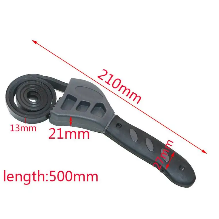 Heavy Duty Adjustable Rubber Plastic Automotive Oil Filter Strap Wrench