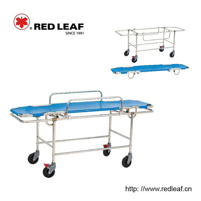YQC-4L Red Leaf stainless steel emergency bed for sick person transport in hospitals