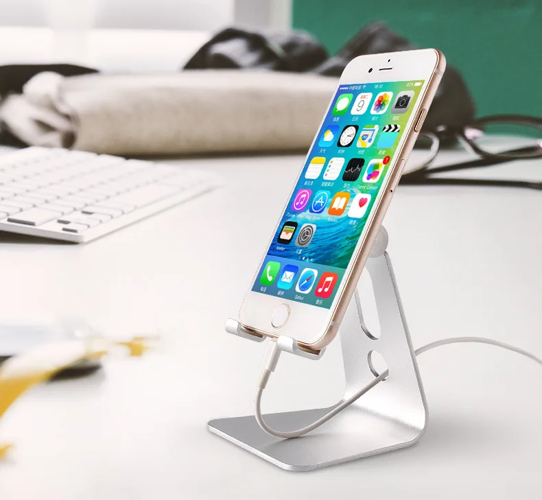 Universal adjustable office gift metal custom logo phone holder