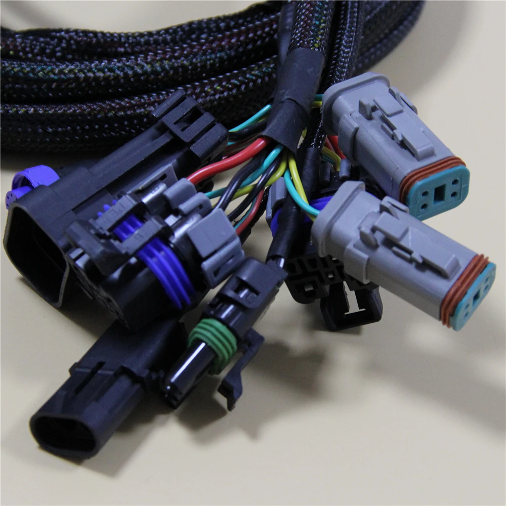 Custom Del-phi ECU Connector Del-phi Wire Harness with Amphenol Cables Connectors