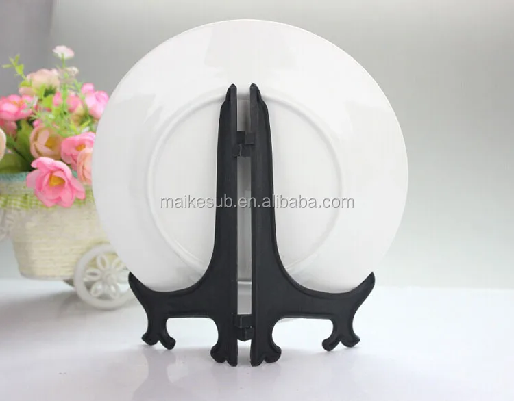 Maikesub sublimation blank ceramic plate 8inch porcelain plates with gold rim made in China