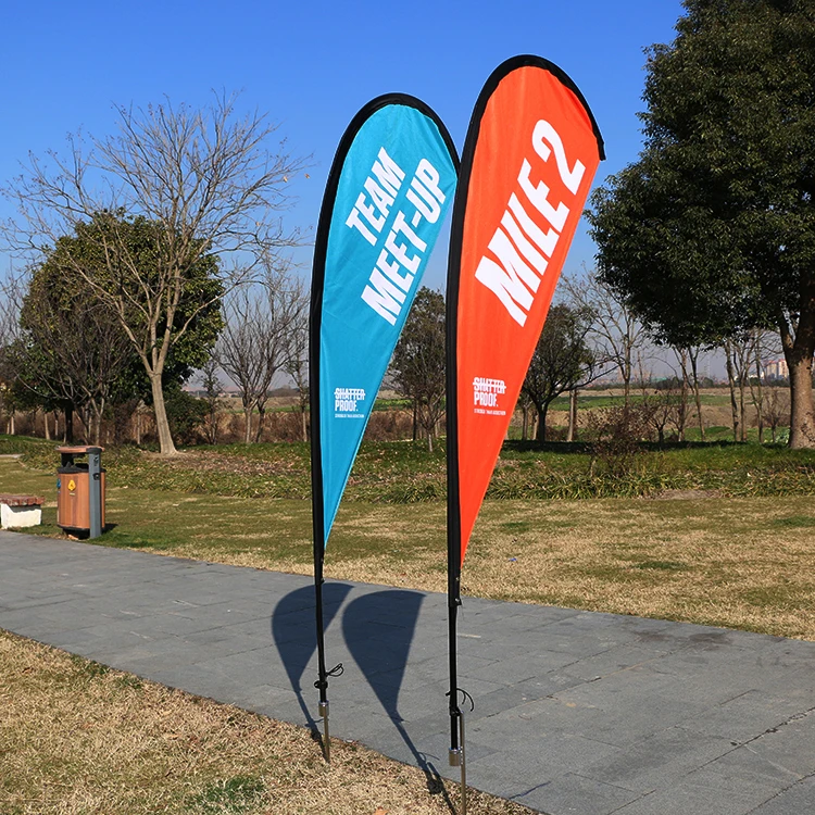 Cheap advertising wind blade flags church feather banners and custom made wing