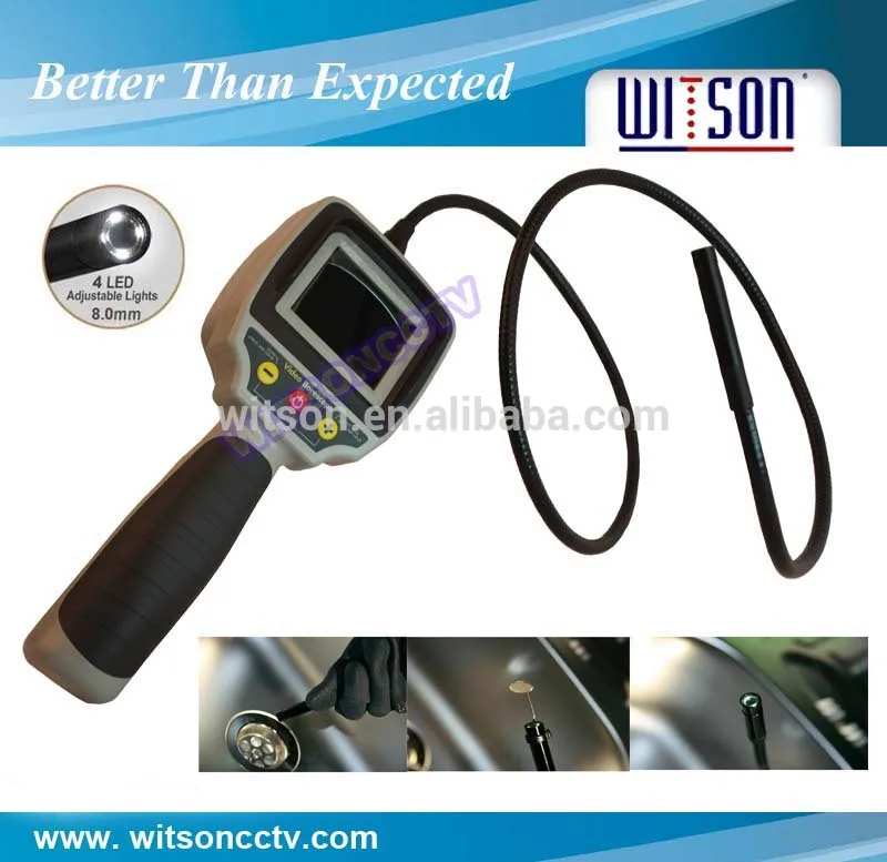 Witson промышленности видео borescope2.4 дюймовый hd монитор, 8.0mm головка камеры( w3- cmp2812)