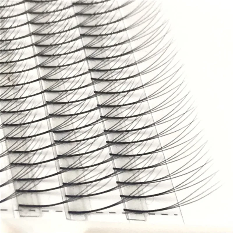 
Hot sale long stem handmade faux mink volume individual eyelashes extensions premade fans 