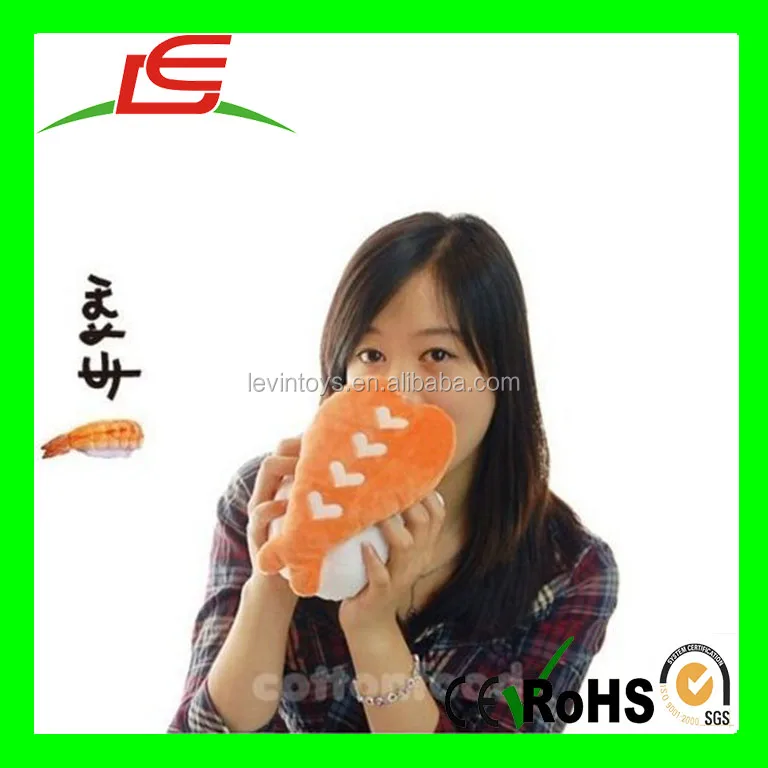 Japanese Food Sushi Small Cushion Gift Plush Toy Decoration Pillow Hit Gift Toy Shrimp