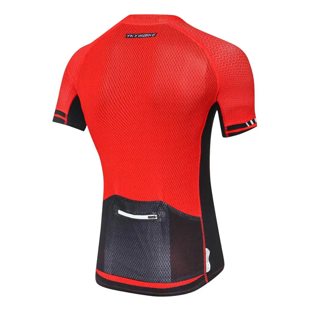 YKYWBIKE Custom Pro-top Short Sleeves Cycling Jersey arm with Italy Miti fabric and ink