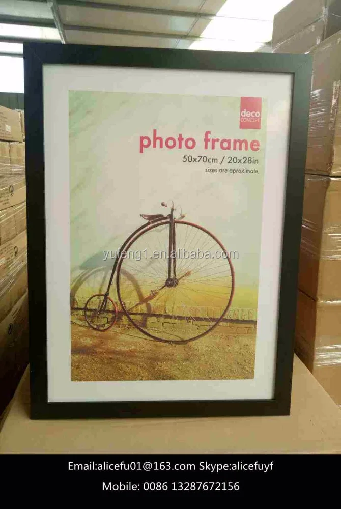 Wholesale large size 50x70 60x80 60x90 70x100 Poster frame MDF wooden photo frame