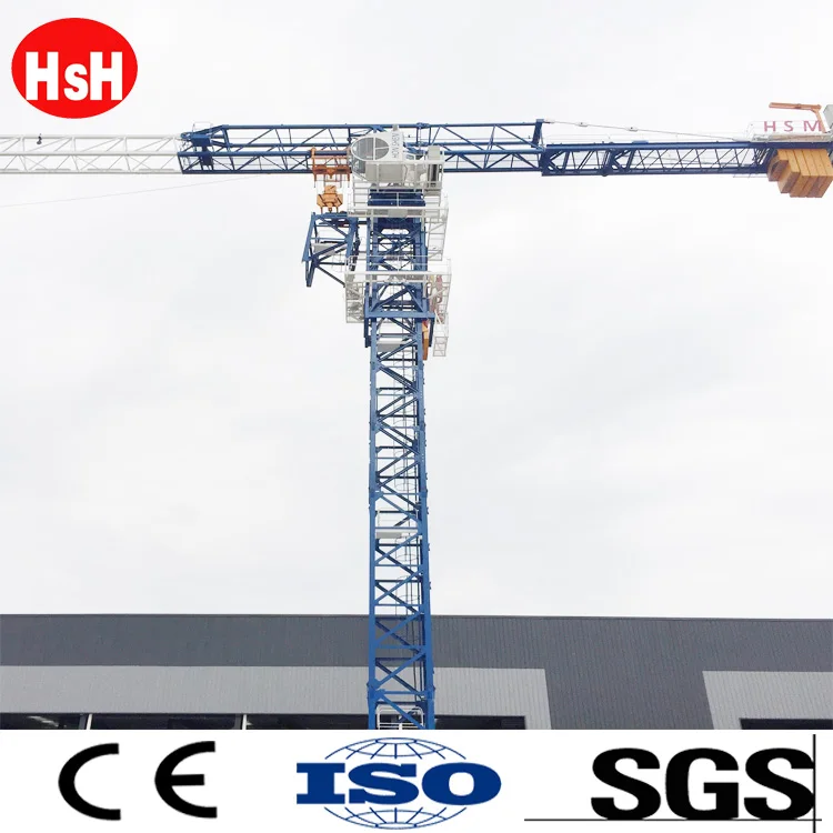 HSH Бесконтактный башенный кран QTP100 10 тонн с сертификацией CE