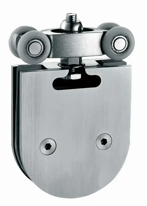 Скользящая Безрамная стеклянная дверь, фурнитура, колесные вешалки, ролик