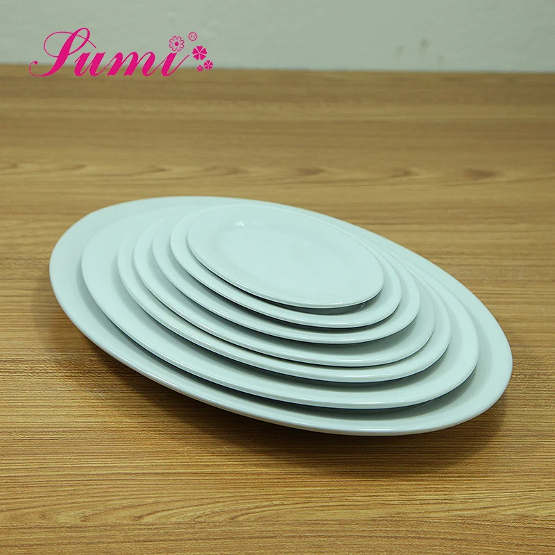 Wholesale top quality dinner food fish dish plate restaurant ceramic oval charger plate