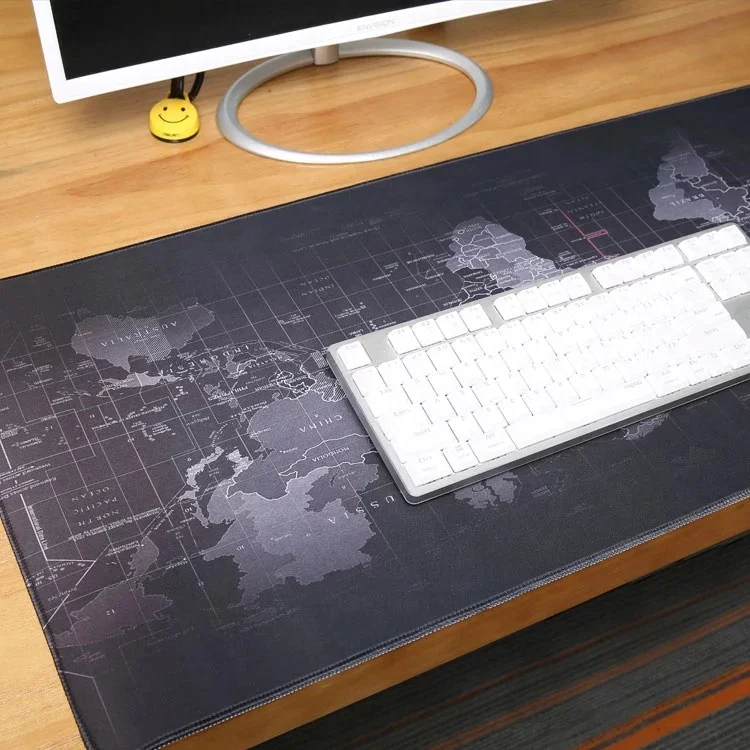 World Map Extended Gaming Mouse Pad,Wholesale Custom Office Computer Desk Pad,Promotion Sublimation printing gaming mousepad