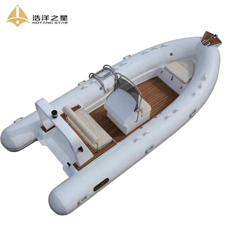 5M RIB Fiberglass Inflatable Boat With Front Bag And Control Station