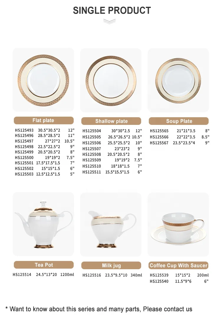 Guangzhou New Product 2019 Luxury Turkish Gold Porcelain New Fine Bone China Dinnerware Set, Ceramic Porcelain Dinner Set^#