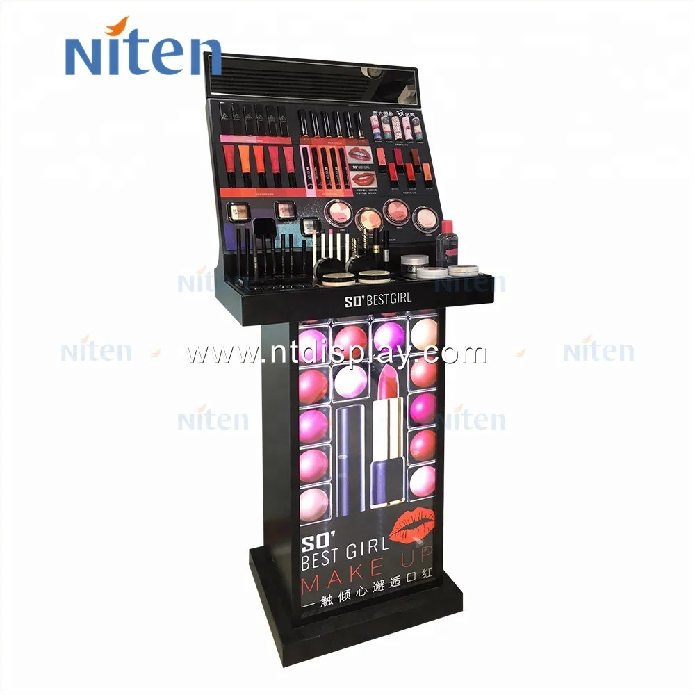 Makeup stand mac cosmetic display, cosmetic display stand