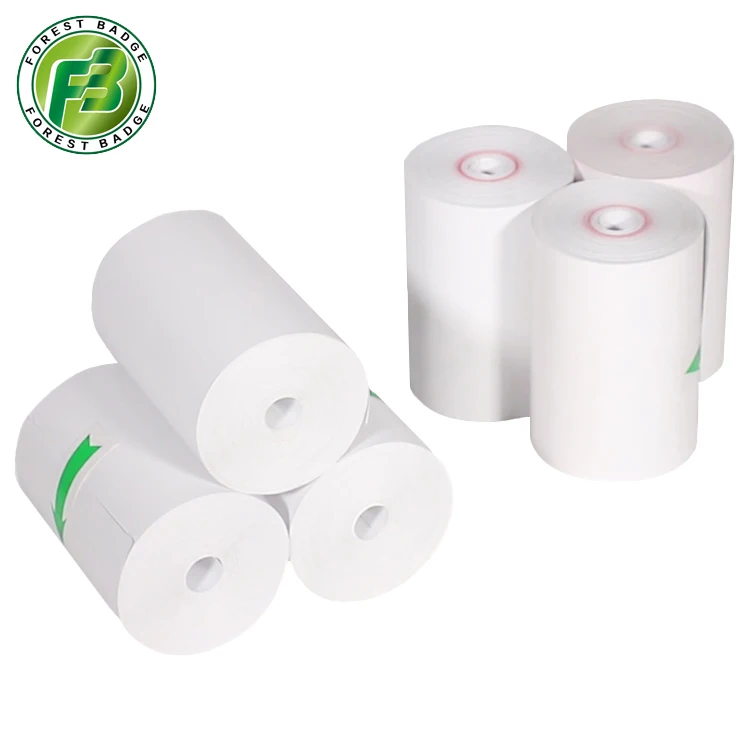 Factory Price Custom Thermal Pos Paper Roll Cash Register Paper 57x40mm 70gsm Single White Coreless OEM & ODM about 6.6 Meters