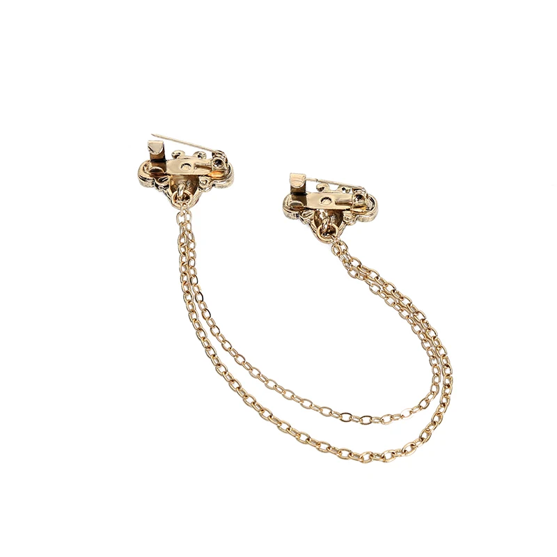 mt004 Fashion Gold Plated Men Enamel Bee Chain Brooch