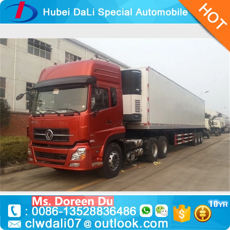 New  Dongfeng refrigerated semi trailer thermo king refrigerator truck