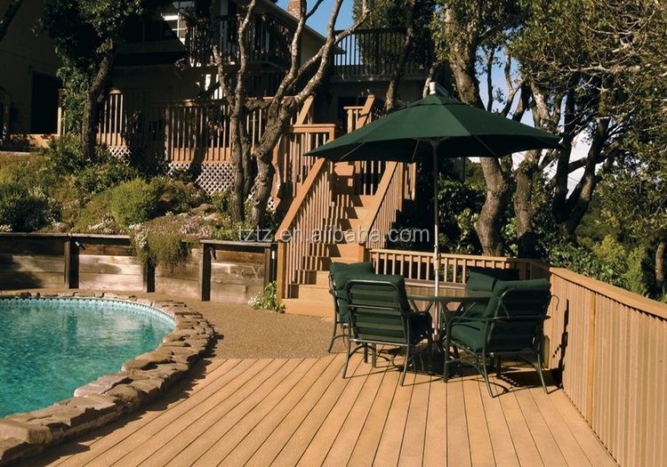 Высококачественный композитный настил из композитного ДПК, водонепроницаемый настил из ДПК, ламинированный настил