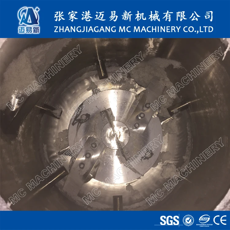 200L PP PE Plastic Film Agglomerator Pelletizer