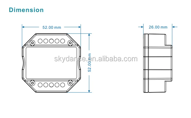 SKYDANCE  S1-B 100-240v AC Triac phase-cut RF Push switch dimmer led driver from Guangzhou Skydance