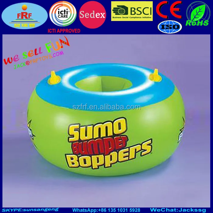 Safety Design Kids Game Inflatable Sumo Bumper Boppers Belly Bumper Ring Toys